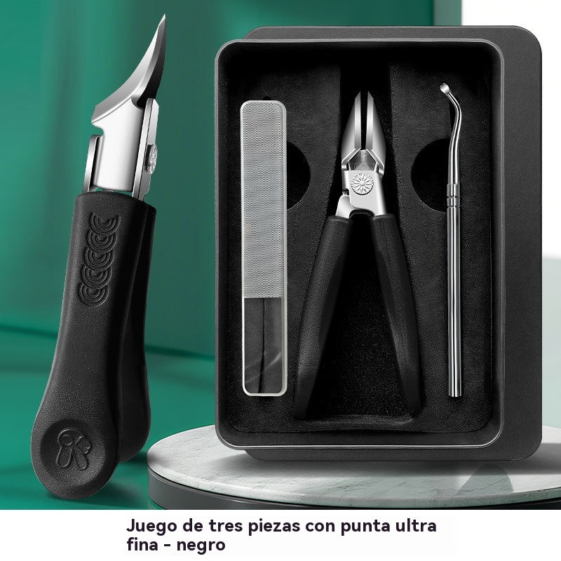 🔥【Compra 1 y recibe 1 gratis】🔥 Cortaúñas antisalpicaduras con borde inclinado de 25° (juego de 3 piezas)