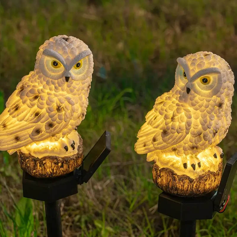 🦉 Dekorativna solarna lampa u obliku sove – toplo svjetlo za vaš vrt