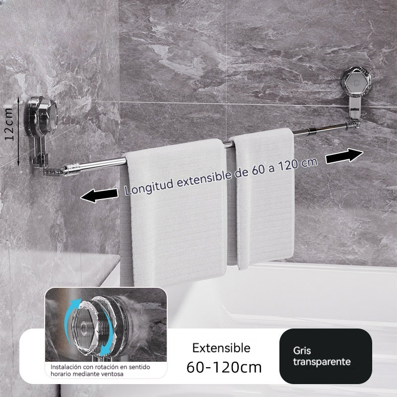 🚿✨【Kupte jeden a druhý získáte zdarma】Rotující držák na ručníky s přísavkou, bez nutnosti vrtání.