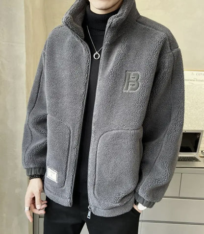 🎄🎄【L-6XL】Χειμερινό μπουφάν fleece, βαμβακερό μπουφάν, βαμβακερό παχύρρευστο μπουφάν από μαλλί αρνιού, ζεστό μπουφάν