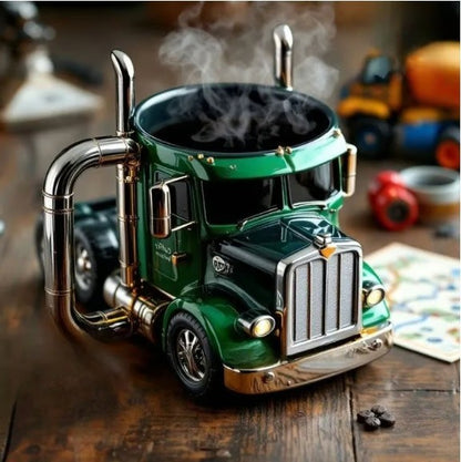 🚛Ručno izrađena šalica za kavu modela kamiona s poluprikolicom 1