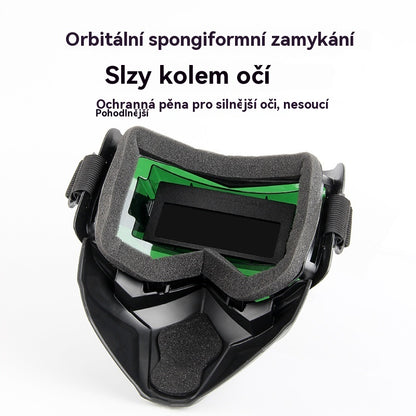 🔥😎Plně automatická svářečská kukla s ochrannou maskou pro svářeče s výměnou světla