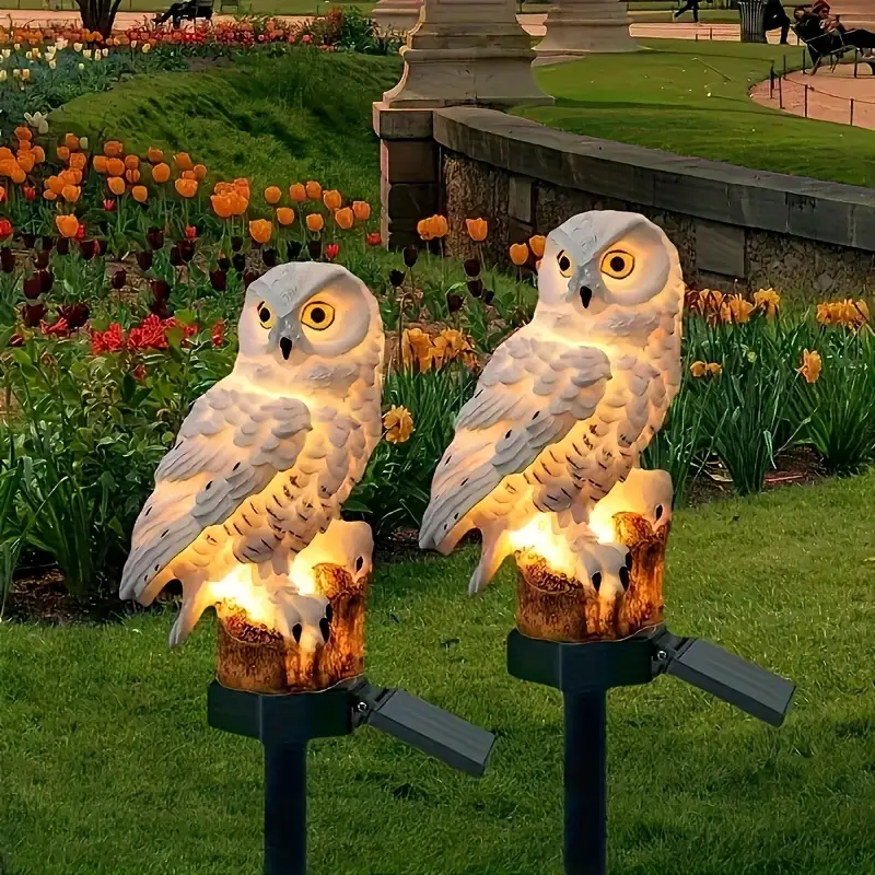 🦉 Dekorativna solarna lampa u obliku sove – toplo svjetlo za vaš vrt