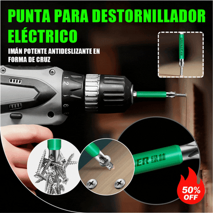 Juego de puntas antideslizantes Phillips para destornillador eléctrico, puntas de destornillador de alta dureza para taladro eléctrico