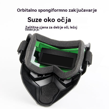 🔥Potpuno automatska maska za zavarivanje s promjenjivom svjetlošću i zaštitnom maskom za zavarivače
