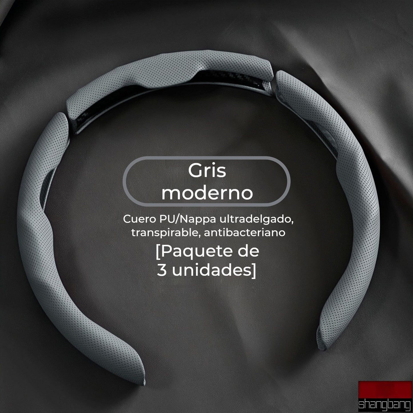 🚗Volante de cuero para coche, adecuado para todas las estaciones, antideslizante, absorbe el sudor y resistente al desgaste.