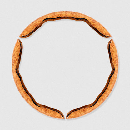 【1 sada 3 kusov】Protišmykový poťah na volant auta s drevenou textúrou