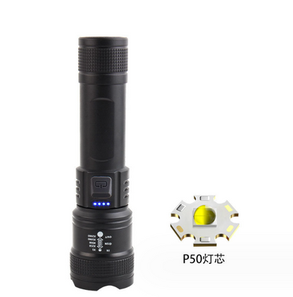 🔥 - Lanternă cu laser tactică reîncărcabilă cu LED de luminozitate ridicată
