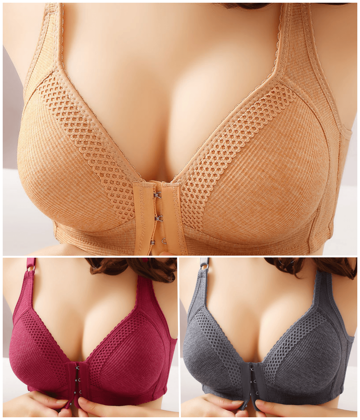 👙【3 részes szett - rendkívül megfizethető】Kiváló minőségű, varrásmentes, divatos, csúszásmentes push-up melltartó