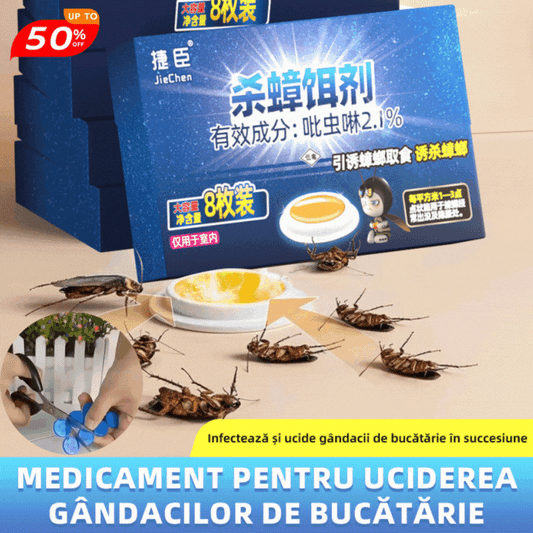 🛡️🏠【40 bucăți】💥Unguent pentru uciderea gândacilor de bucătărie importat din Germania, momeală de uz casnic, netoxică, pentru mame și bebeluși