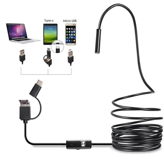 🔥✨【1 metru lungime】Nou endoscop 3-în-1 de înaltă calitate (Tip-c, USB, Micro USB)