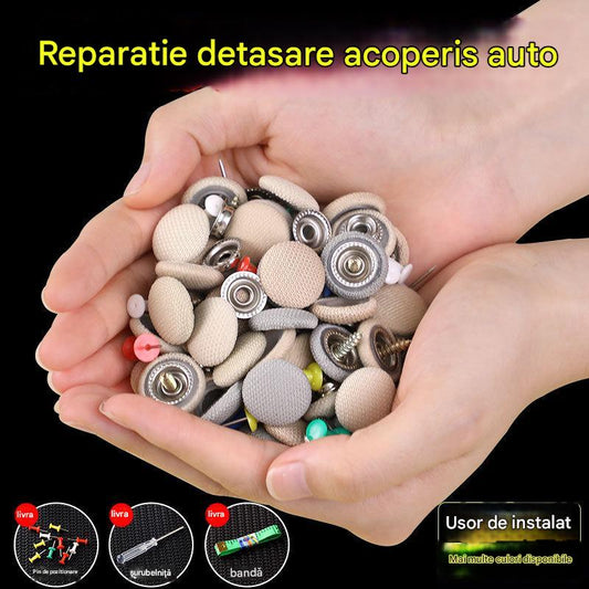 【30 bucăți】🔥Pânza de pe acoperișul mașinii cade, reparați catarama de fixare a cuielor Modificare și recondiționare interior a mașinii chins fără demontare (kit de instrumente de instalare + șurubelniță + prosop inclus)