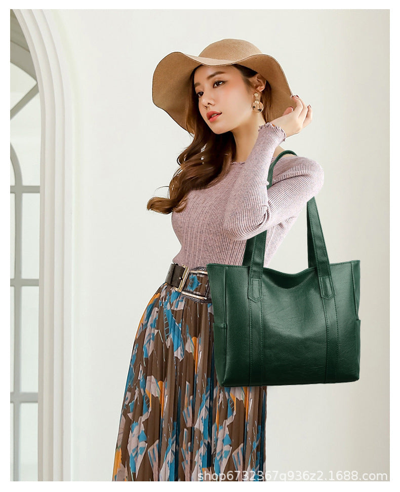 👜 Nová módní dámská kabelka z měkké kůže přes rameno✨Ležérní s velkou kapacitou✨