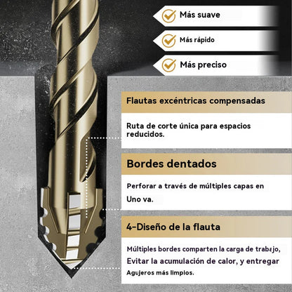 🔥Oferta caliente 2025🔥Juego de brocas excéntricas de 4 flautas de alta resistencia