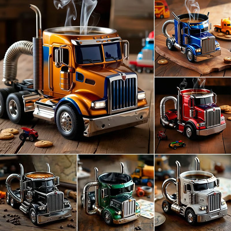 🚛Căni de cafea lucrate manual pentru semi-camioane