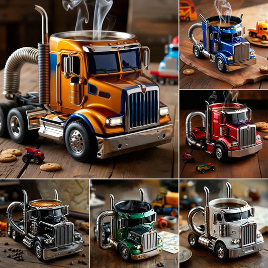 🚛Căni de cafea lucrate manual pentru semi-camioane