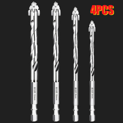 【6+8+10+12 mm】 Nov ekscentrični sveder iz volframovega jekla, primeren za suho vrtanje ploščic, betona, marmorja in stekla.