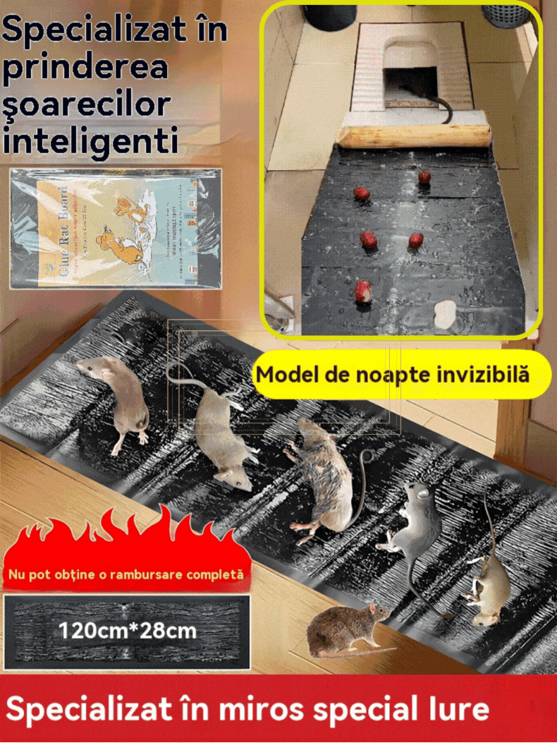 💥💥【5buc】Capcană puternică pentru șoareci, placă adezivă pentru șoareci【120c*27c8】