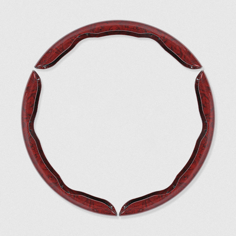 【1 sada 3 kusov】Protišmykový poťah na volant auta s drevenou textúrou