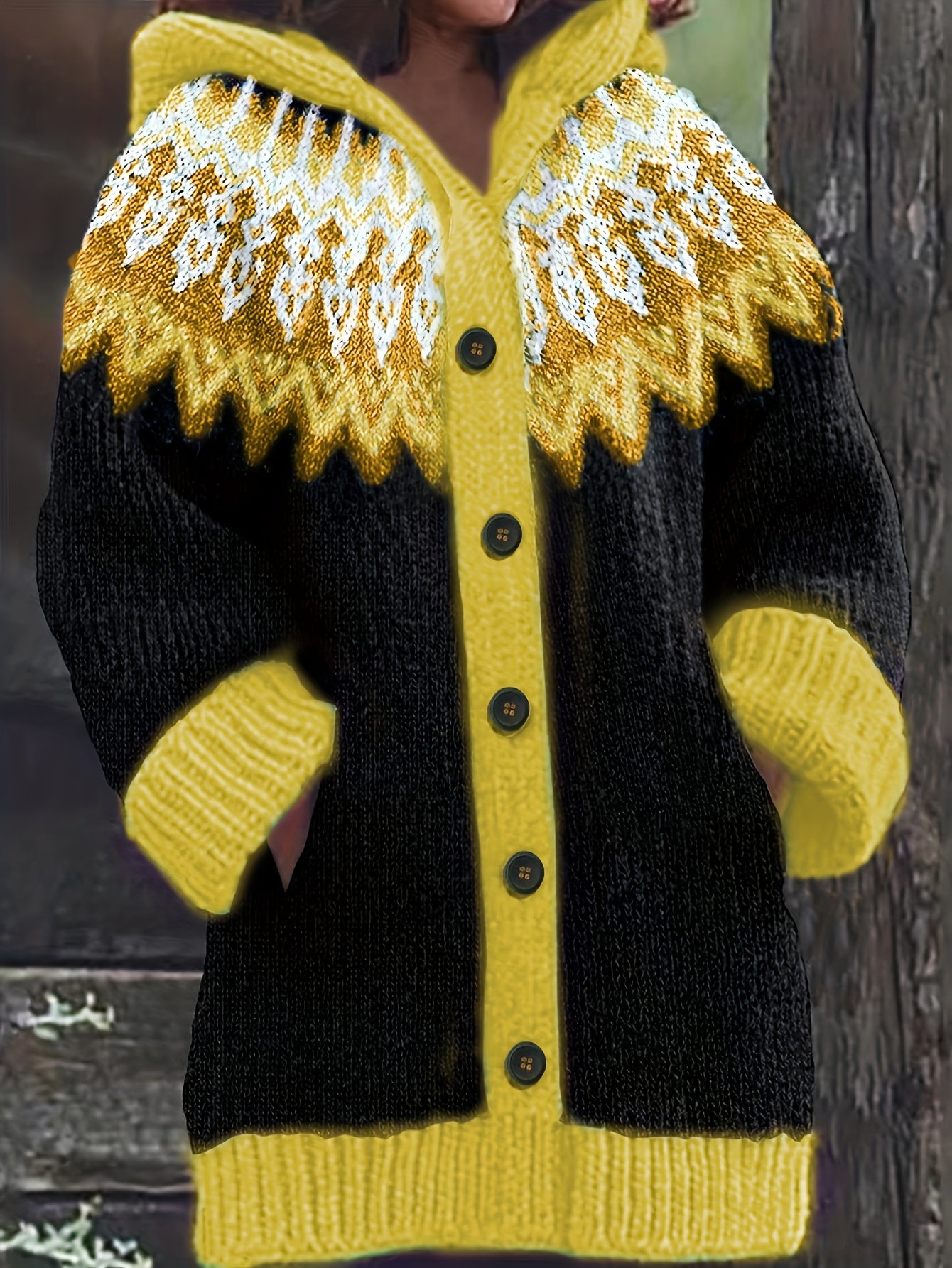 【S~5XL】✨Elegantná retro potlačená farebná bunda s kapucňou