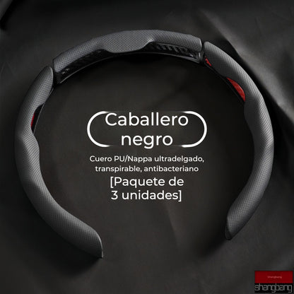 🚗Volante de cuero para coche, adecuado para todas las estaciones, antideslizante, absorbe el sudor y resistente al desgaste.