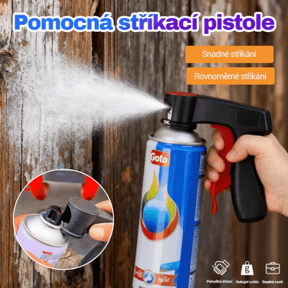 👨‍🔧🚗💨Pistola pulverizadora de mano, Mango auxiliar para pulverizar pintura, Pistola pulverizadora de mano con manivela para paredes de coche, Pulverizador autocebante