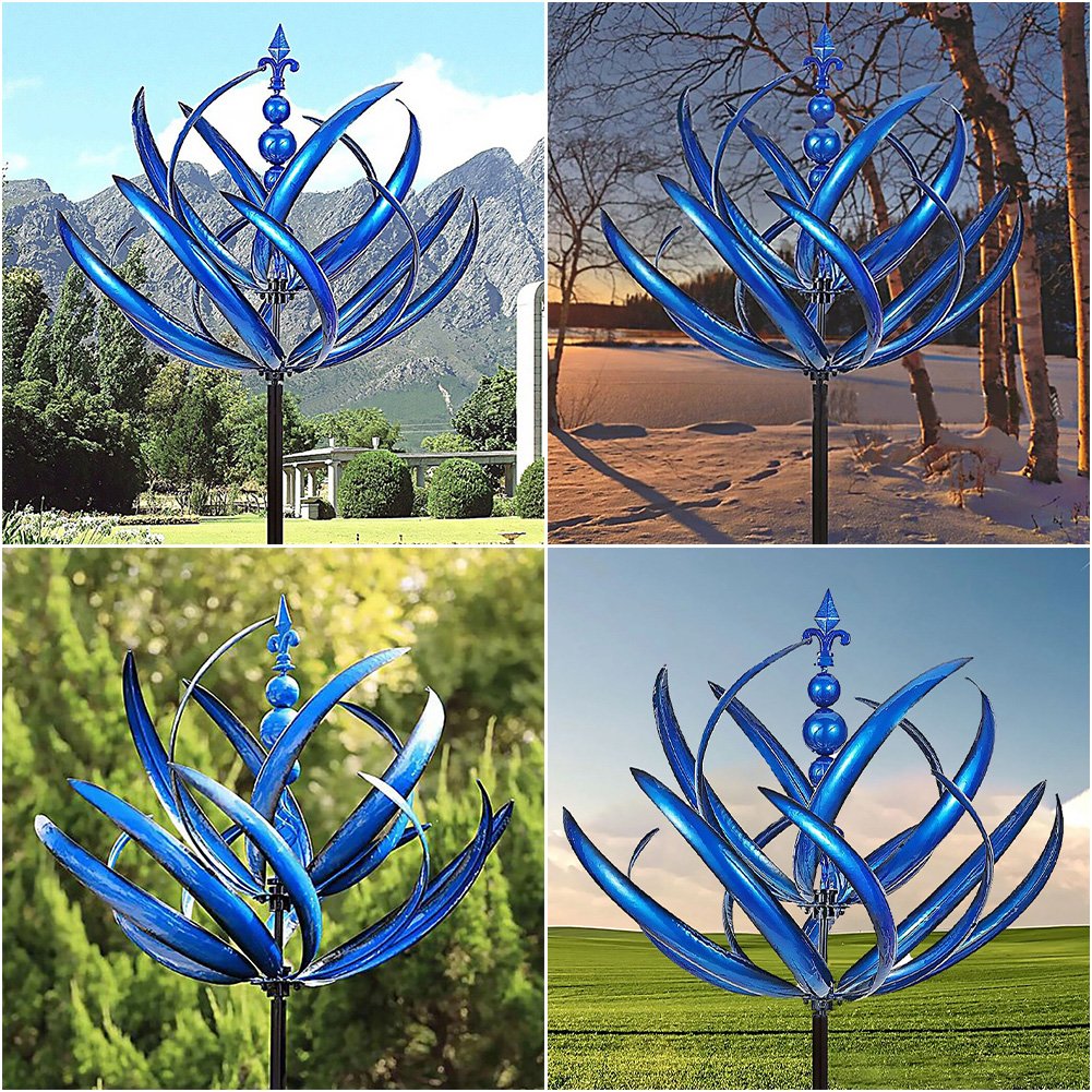 ✨Moara de vânt rotativă din metal îți decorează grădina