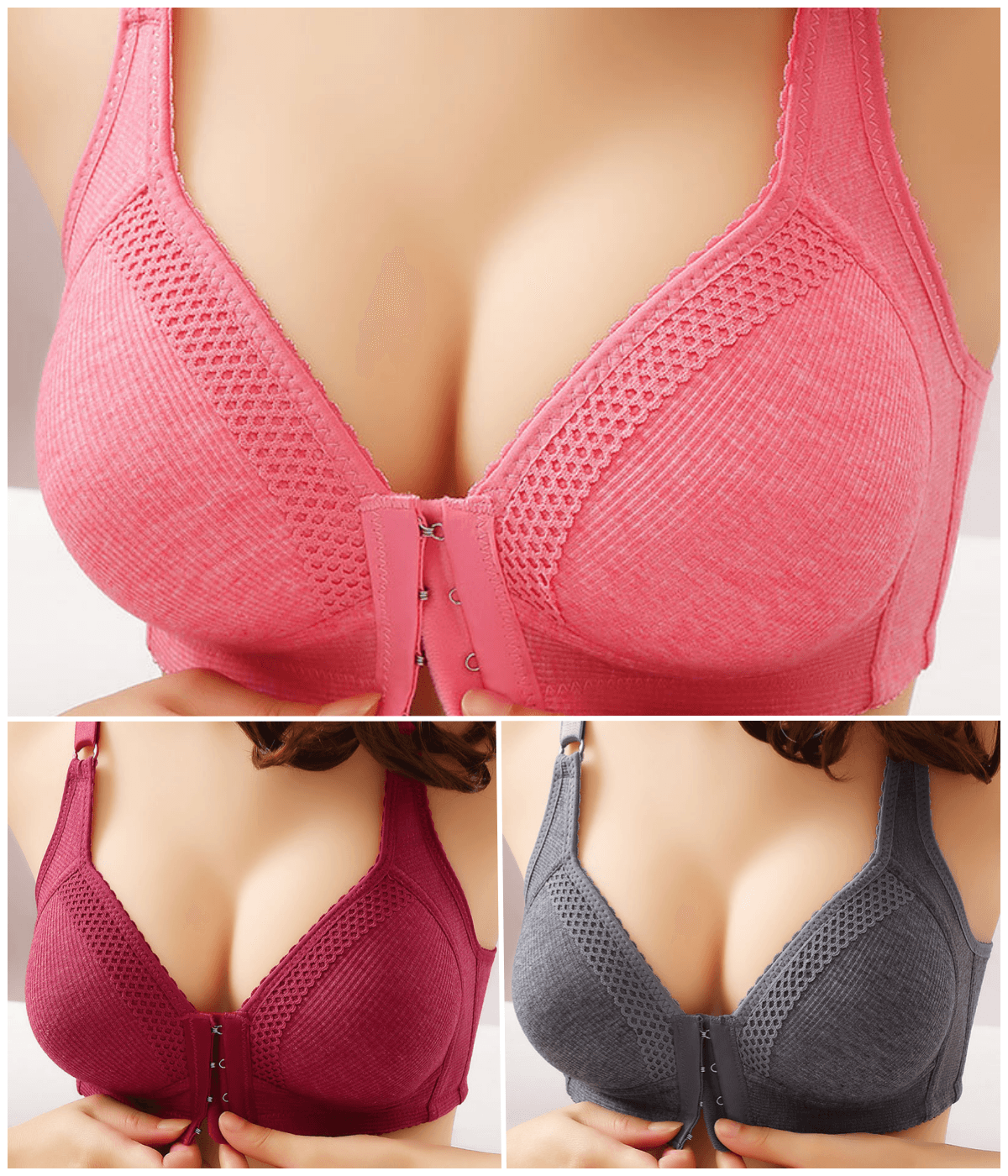 👙【3 részes szett - rendkívül megfizethető】Kiváló minőségű, varrásmentes, divatos, csúszásmentes push-up melltartó