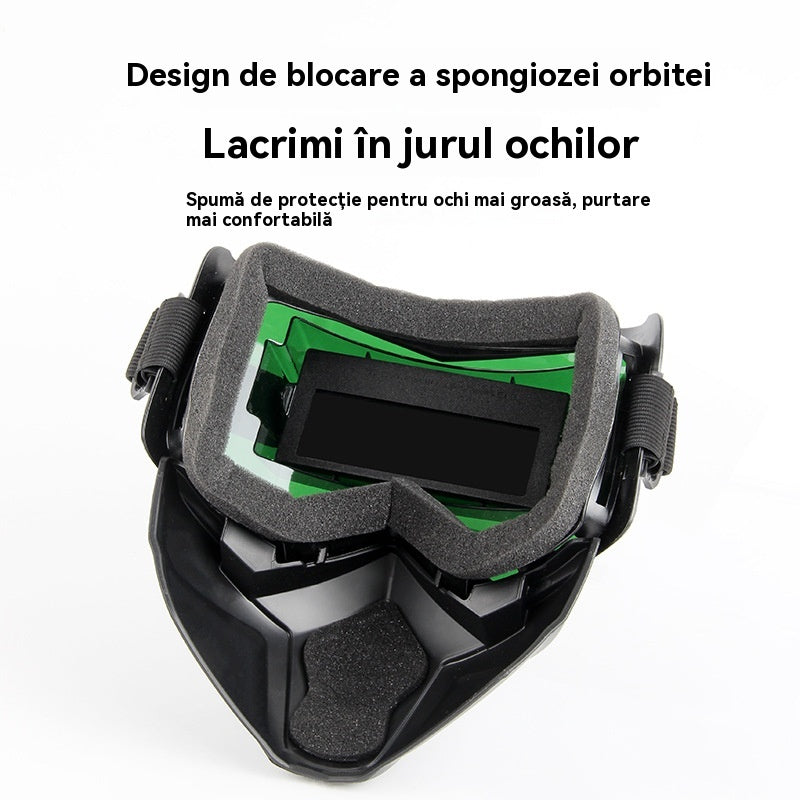 🔥😎Cască de sudură complet automată, cu schimbare de lumină, montată pe cap, mască de protecție pentru sudori