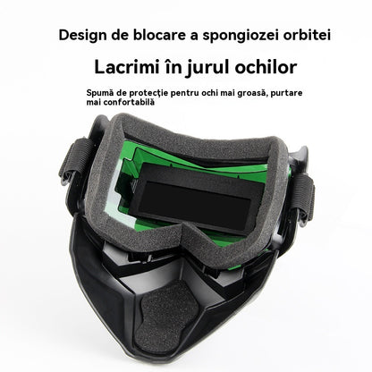 😎 Автоматичен заваръчен шлем с предпазна маска, монтиран със сменяема фоточувствителна касета, подходящ за заварчици