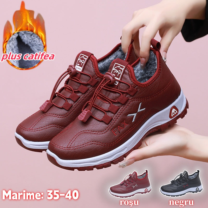 🩰【📢Sezonske vroče razprodaje】【35-41】Novi zimski čevlji iz pravega usnja, ročno izdelani žametni bombaž