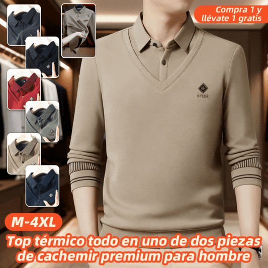 🔥(M-4XL) Top térmico todo en uno de dos piezas de cachemir premium para hombre