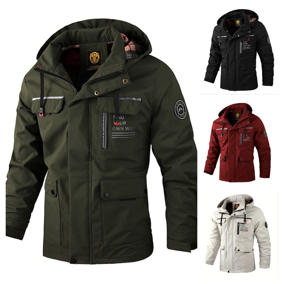 🔥【M~4XL】Chaqueta de montañismo al aire libre impermeable y a prueba de viento para hombre