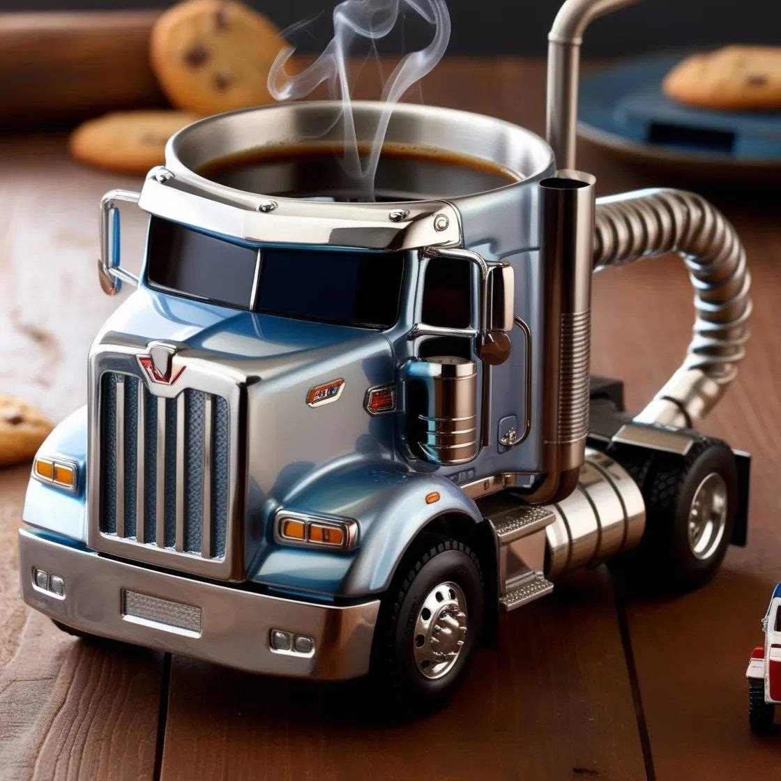 🚛Căni de cafea lucrate manual pentru semi-camioane