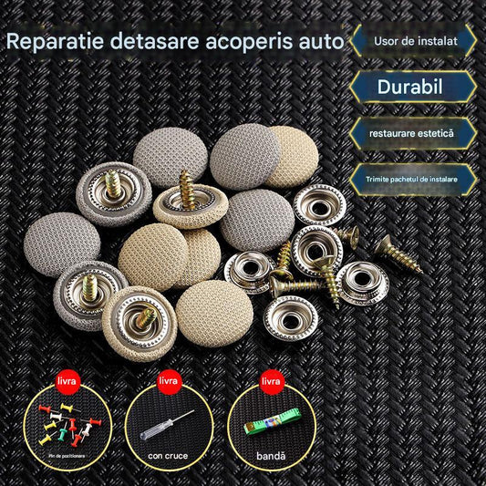 【30 bucăți】🔥Pânza de pe acoperișul mașinii cade, reparați catarama de fixare a cuielor Modificare și recondiționare interior a mașinii chins fără demontare (kit de instrumente de instalare + șurubelniță + prosop inclus)