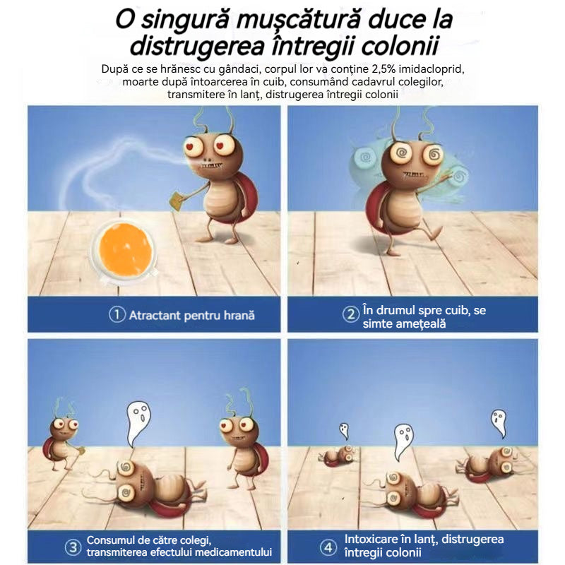 🛡️🏠【40 bucăți】💥Unguent pentru uciderea gândacilor de bucătărie importat din Germania, momeală de uz casnic, netoxică, pentru mame și bebeluși