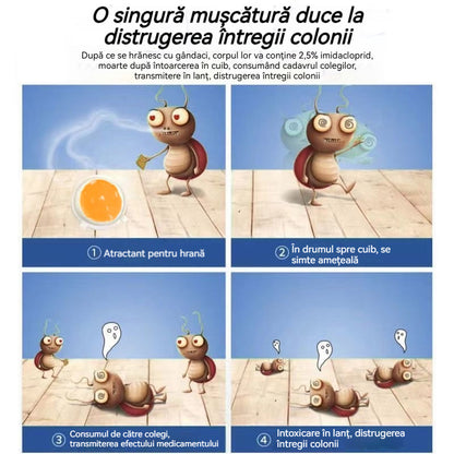 🛡️🏠【40 bucăți】💥Unguent pentru uciderea gândacilor de bucătărie importat din Germania, momeală de uz casnic, netoxică, pentru mame și bebeluși