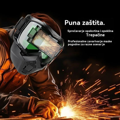 🔥Potpuno automatska maska za zavarivanje s promjenjivom svjetlošću i zaštitnom maskom za zavarivače