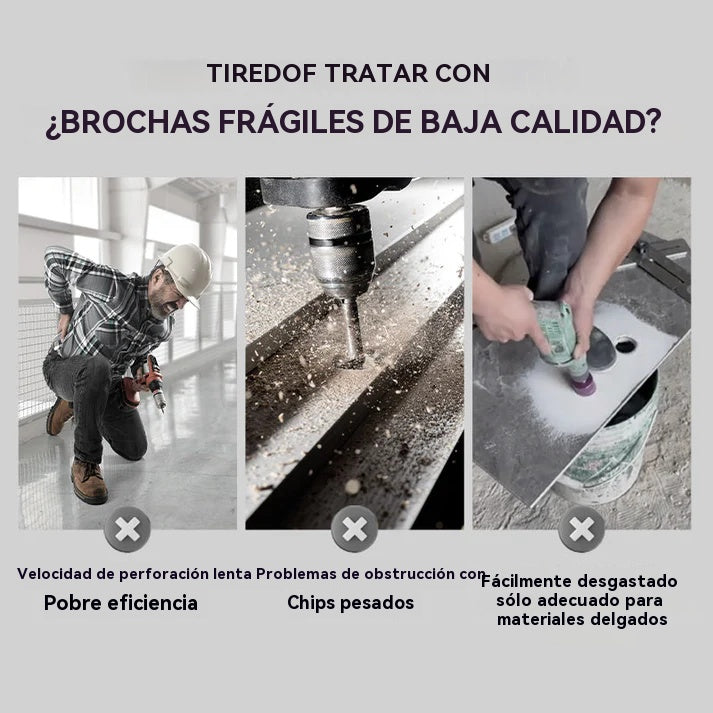 🔥Oferta caliente 2025🔥Juego de brocas excéntricas de 4 flautas de alta resistencia