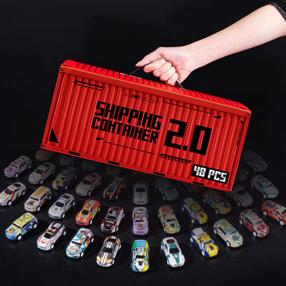 🎅¡Oferta de Navidad! - 50% de descuento🎁 48 mini coches con parte trasera retráctil y garaje integrado