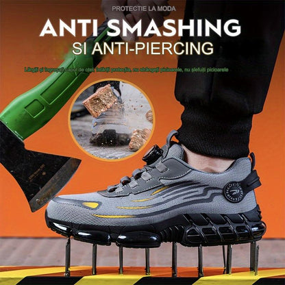 🥾🔥Knauf εργαστικές μπότες, κατάλληλες για καθημερινή χρήση, ανθεκτικές σε κρούση και διάτρηση, με ατσάλινη μύτη, άνετα προστατευτικά παπούτσια, αντιολισθητικά.