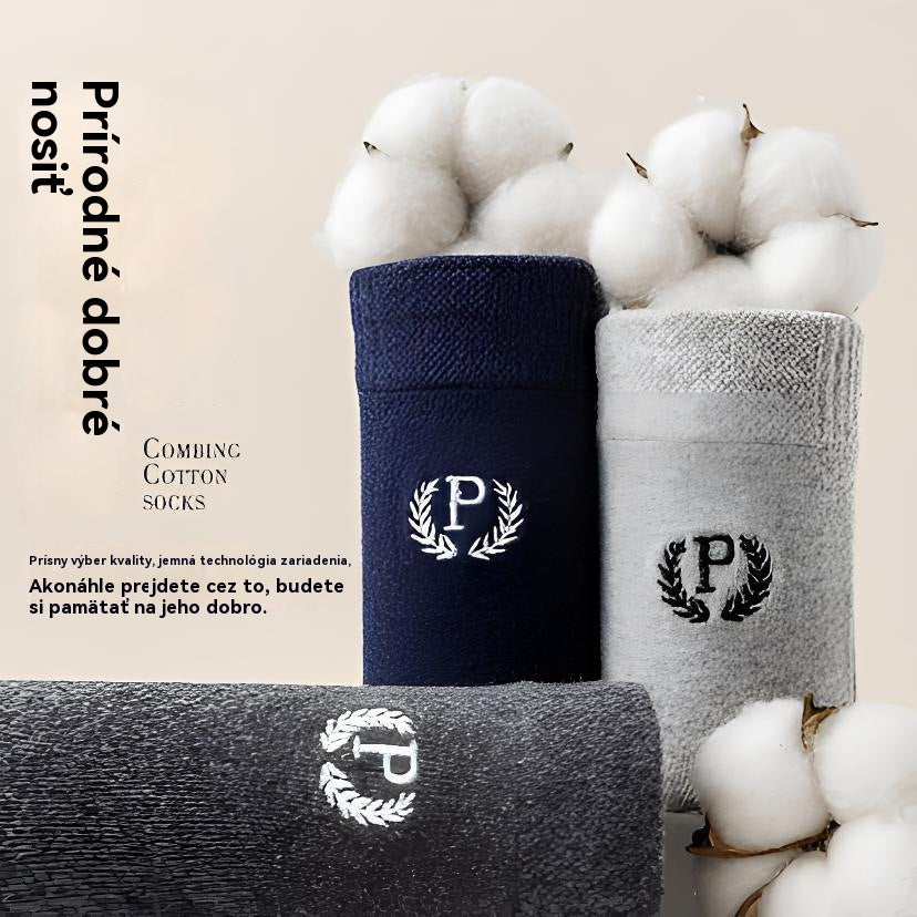 【50% OFF】😍🧦【10 párov】2025 nových pánskych bavlnených dezodorantových ponožiek absorbujúcich pot