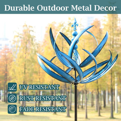 ✨Moara de vânt rotativă din metal îți decorează grădina